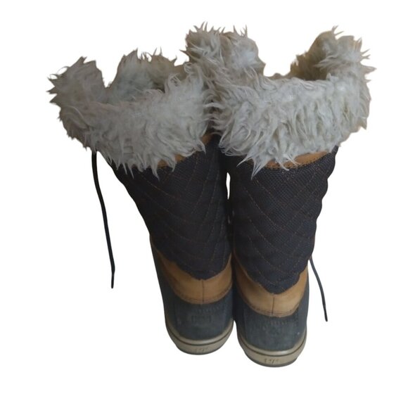 HELLY HANSEN WOMEN'S SIZE 6 BROWN LACE UP WINTER GARIBALDI WATERPROOF SNOWBOOTS - Picture 4 of 8